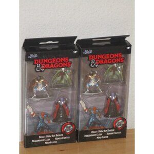 Dungeons & Dragons Die Cast Mini Figures Lot of 2 Packages Sealed 4 Figures Each